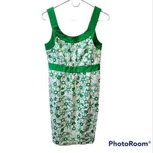 a.n.a. Green & White Spring/Summer Floral Dress, Women's Size 12